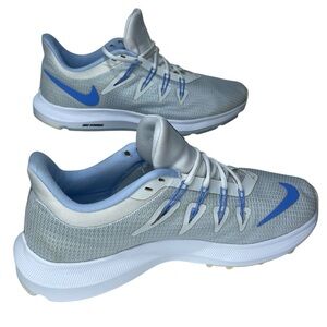 NIKE QUEST RUNNING SHOES PLATINUM GREY/BLUE ATHLETIC SIZE 8